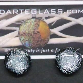 Teal Dichroic Post Earrings