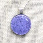 Purple Crinkled Dichroic Round Pendant