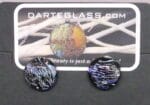 Purple on Black Dichroic Post Earrings