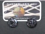 Purple on Black Dichroic Post Earrings