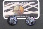 Purple on Black Dichroic Post Earrings