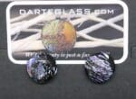 Purple on Black Dichroic Post Earrings