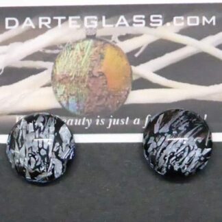 Silver Dichroic Post Earrings