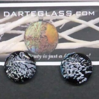 Silver Dichroic Post Earrings