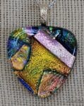 Multicolored Dichroic Triangle Pendant