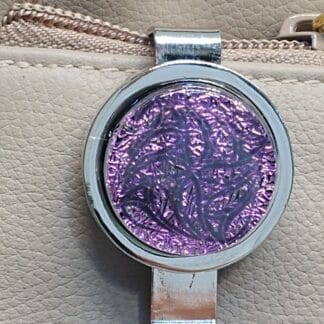 Magenta Dichroic Key Finder with Celtic Pattern
