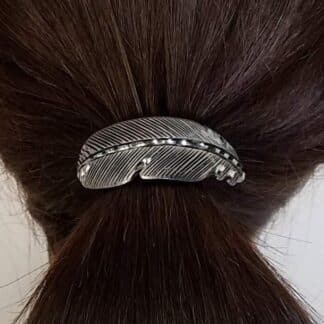 Eagle Feather Pewter Pony Tail Cover