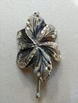 Hibiscus Flower Pewter Pony Tail Cover, Large