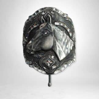 Horse Shield Pewter Pony Tail Cover