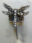 Double Winged Dragonfly Pewter Pony Tail Cover, Large