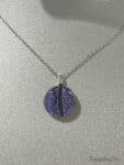 Crinkled Purple 3/4" Round Glass Pendant