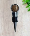 Wine Stopper, Brown Textured Dichroic