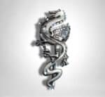 Dragon Pewter Pony Tail Cover, Large