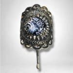 Concho Pewter Pony Tail Cover, with Dichroic Glass