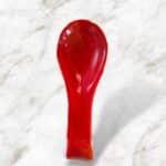 Red with a Hint of Orange Fused Glass Spoon Rest