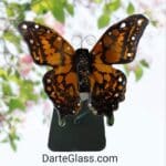 Fused Glass Butterfly on a Powder Coated Stand