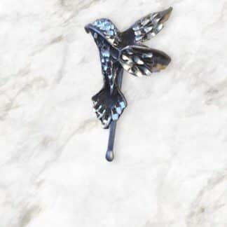 Hummingbird Pewter Ponytail Cover, Small