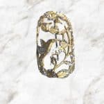 Gold Toned Hummingbird Pewter Pony Tail Cover, XLarge