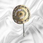 Gold Toned Concho Pewter Pony Tail Cover, Small