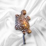 Rose Toned Tortoise Pewter Pony Tail Cover