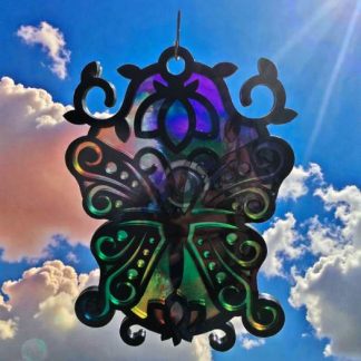 Butterfly, in a stained glass style, acrylic suncatcher