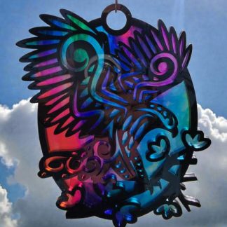 Multicolored Eagle, in a stained glass style, acrylic suncatcher